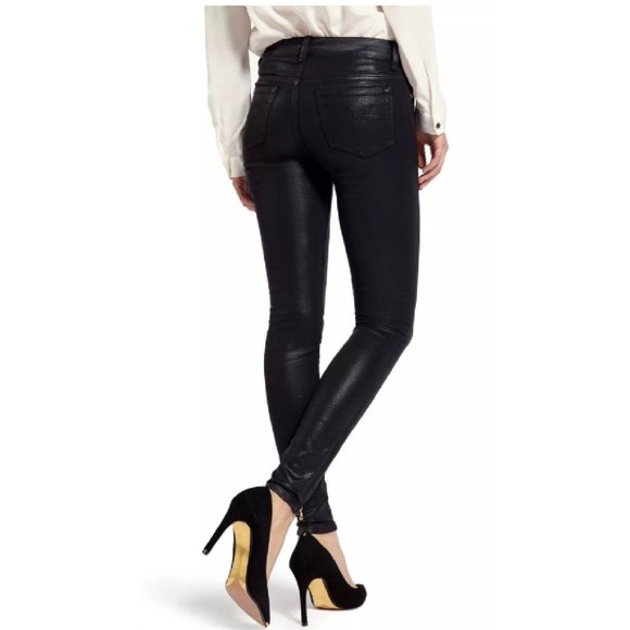 Ted Baker Black Anna Wax Finish Skinny Jeans - Picture 3 of 11